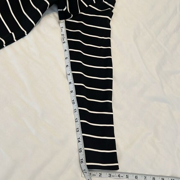 Basic H&M size large long sleeve black & white striped dress like new condition - Picture 9 of 9